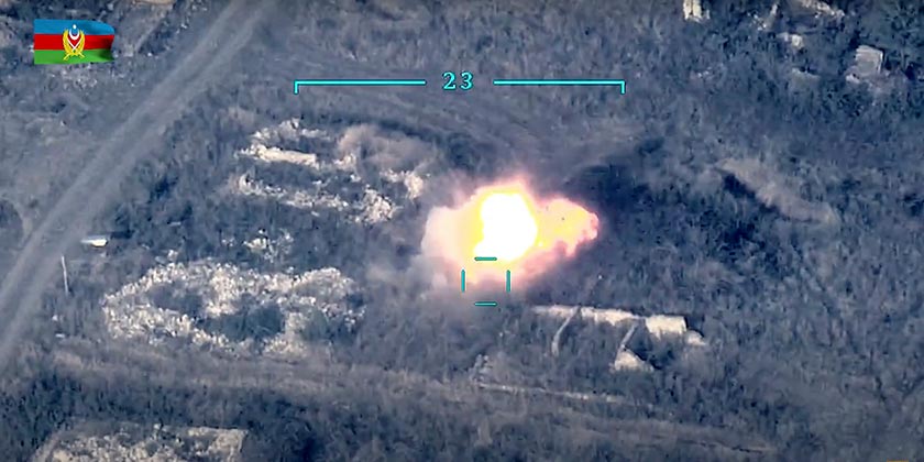 Видео: израильский дрон-камикадзе разносит зенитную батарею в Армении