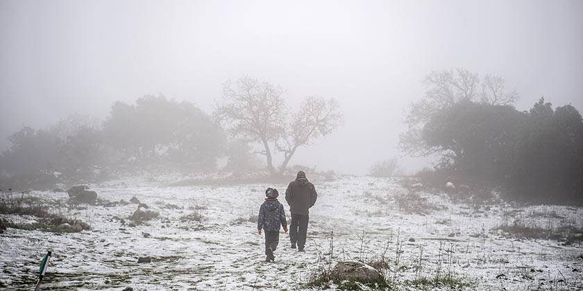Снегопад на горе Хермон, рекордные осадки на севере Израиля (видео)