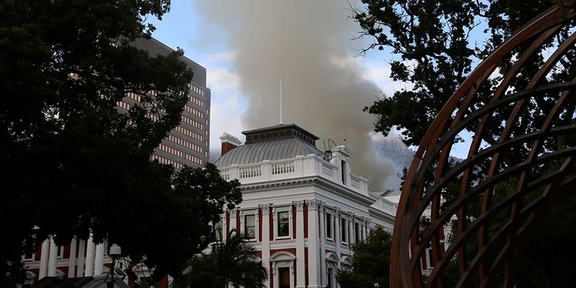 South Africa Parliament Fire