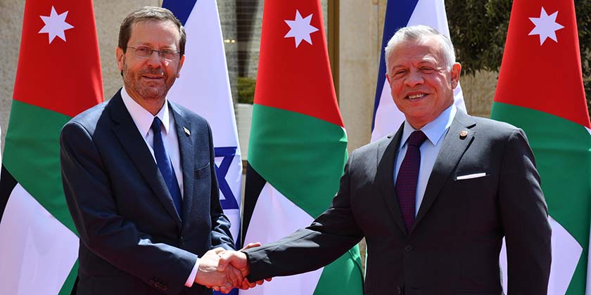 Иордания-Израиль-король Абдалла-Президент-Ицхак-Герцог