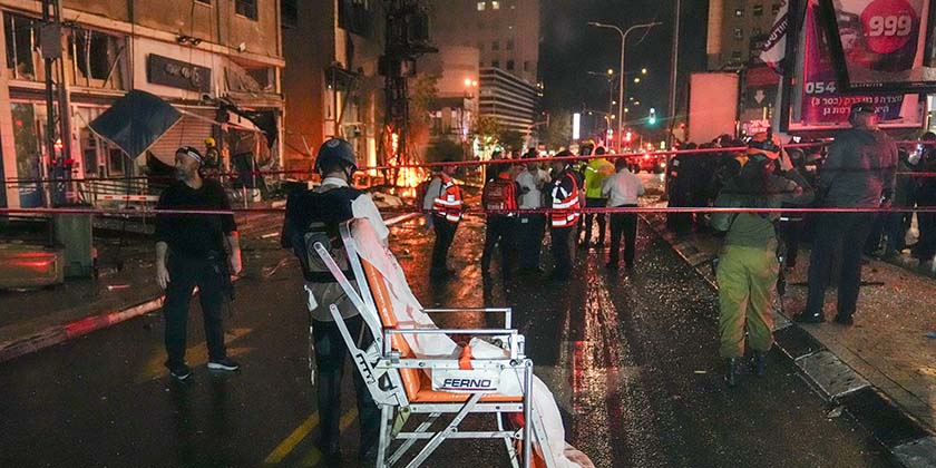 Ракетный обстрел центра Израиля