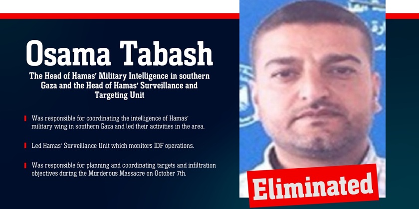 Ликвидирован глава разведки ХАМАСа на юге сектора