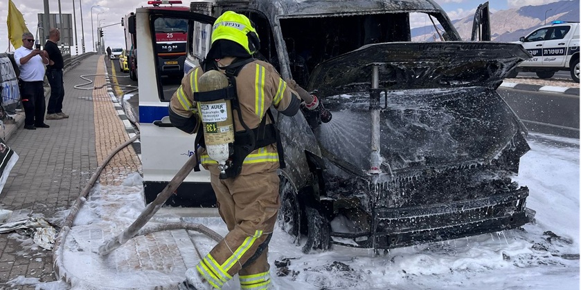 На шоссе 90 сгорел амбуланс