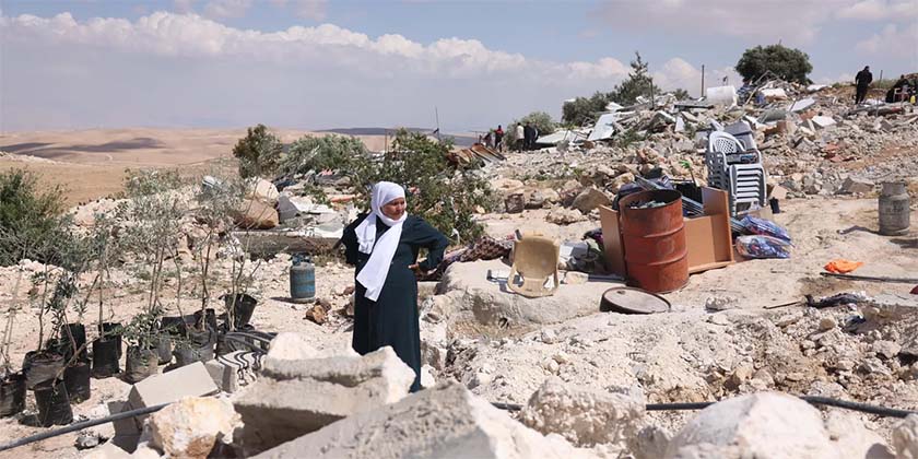 Гражданская администрация снесла почти целиком деревню в Масафер Ятта на Западном берегу