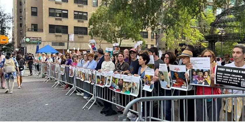 Сторонники прекращения огня и освобождения заложников провели демонстрации протеста по всему Нью-Йорку