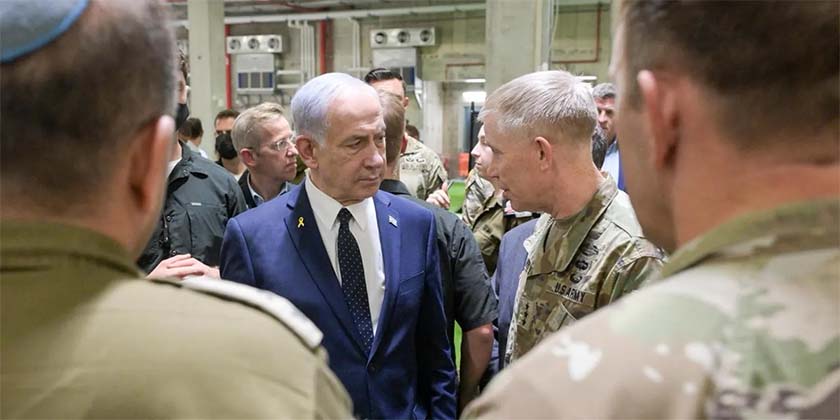  Нетаниягу посетил центр координации перемирия в Газе