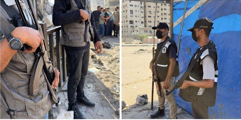 На улицы сектора Газа вышли вооруженные силовики ХАМАСа