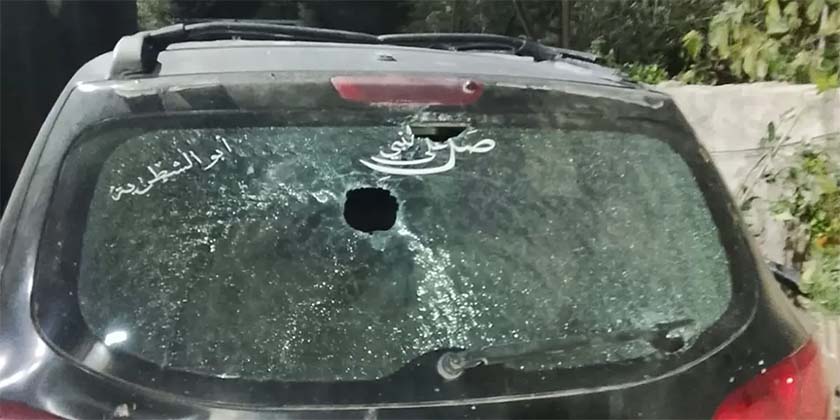 Поселенцы в масках совершиши налет на город на Западном берегу